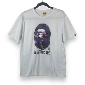 A‎ Bathing Ape BAPE Purple Camo Ape Head T Shirt Size XL Japanese Streetwear